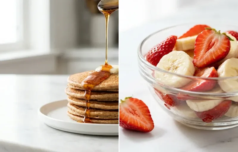 Whole Wheat Pancakes with Berries