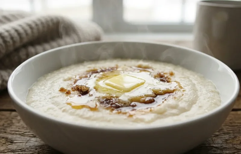 Cream of Wheat with Sliced Pear