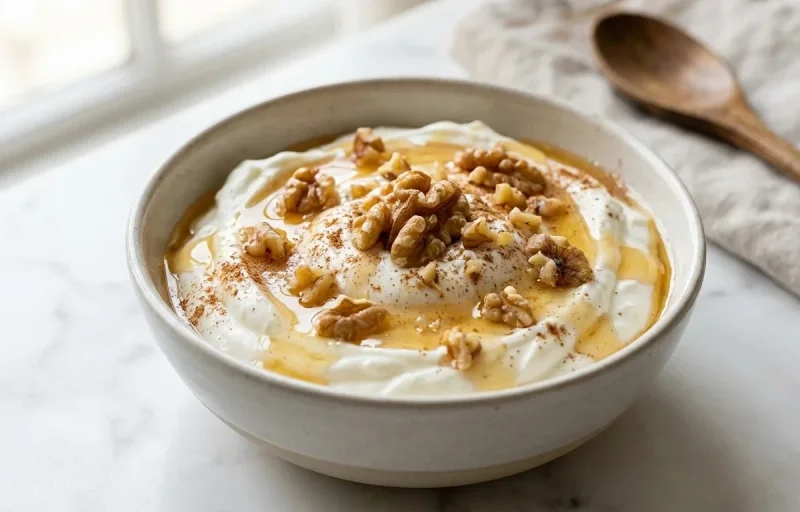 Yogurt with Honey and Walnuts Quick Minute Dinners