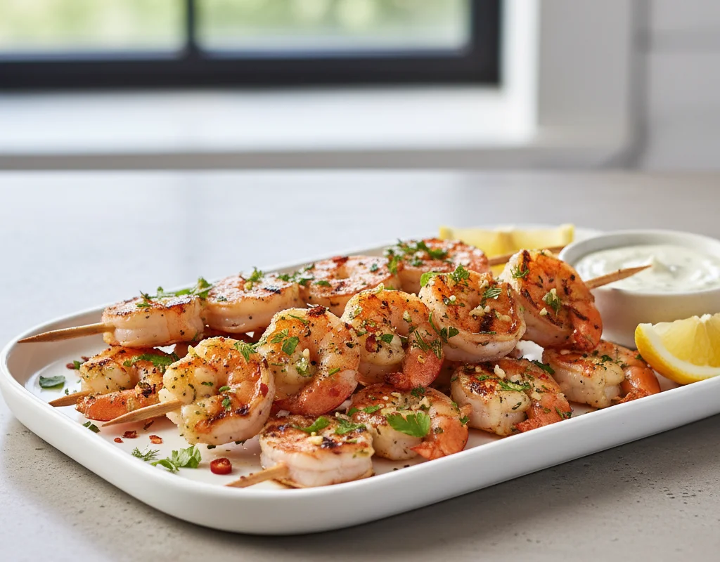 Garlic Herb Grilled Shrimp