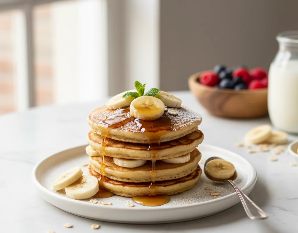 Three-Ingredient Banana Oat Pancakes
