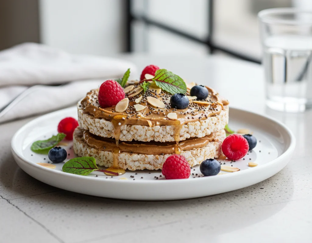 Vegan Rice Cake With Almond Butter