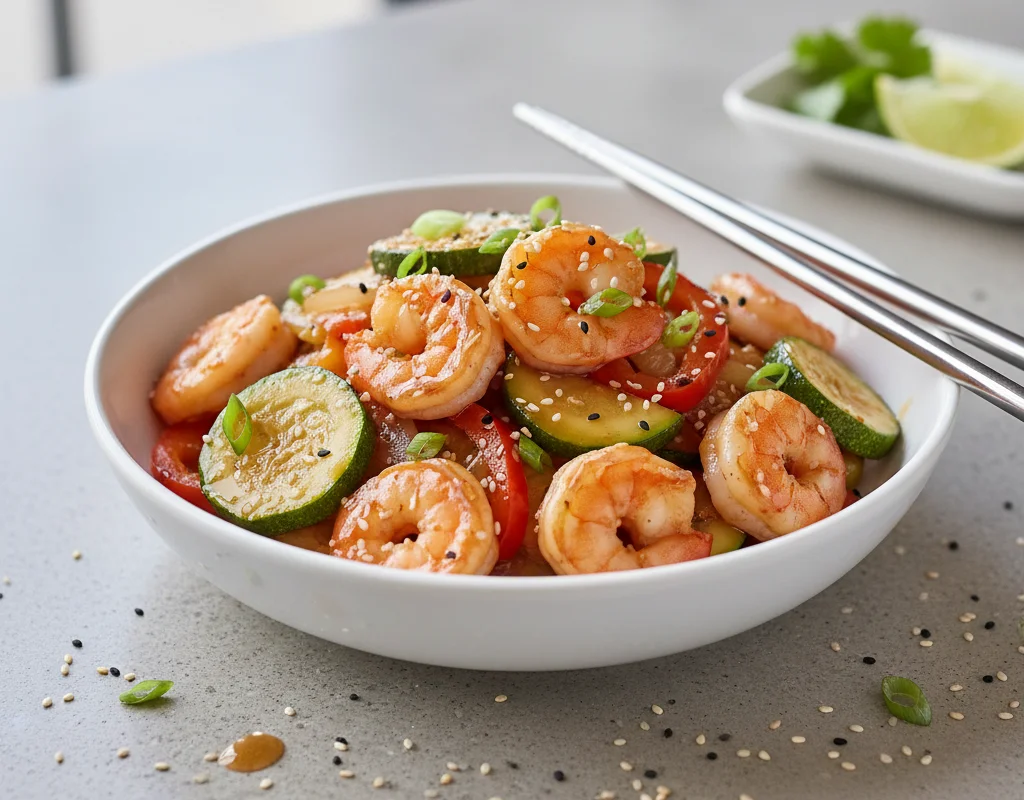 Shrimp and Zucchini Stir-fry