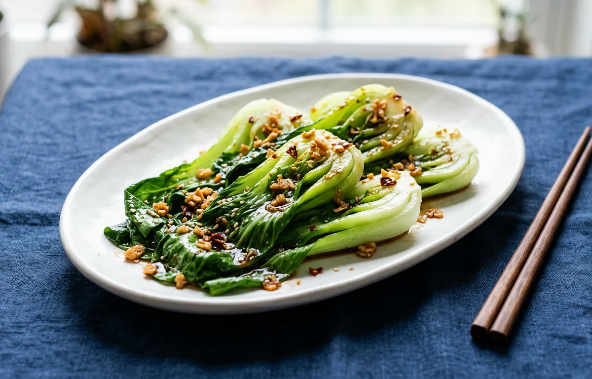 10-Minute Garlic Pak Choi