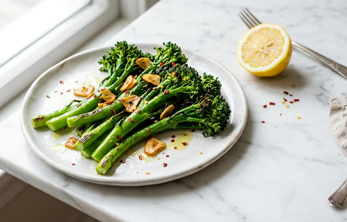 10-Minute Lemony Garlic Broccolini