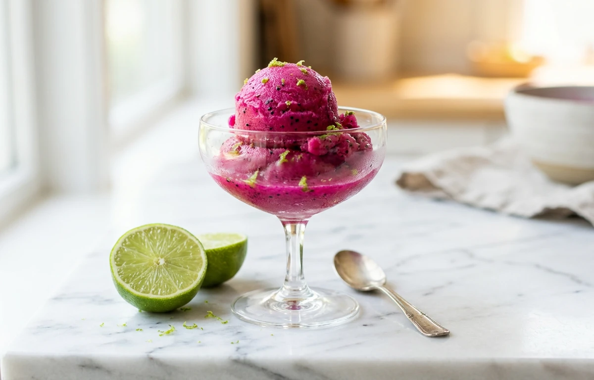 2-Ingredient Dragon Fruit Sorbet