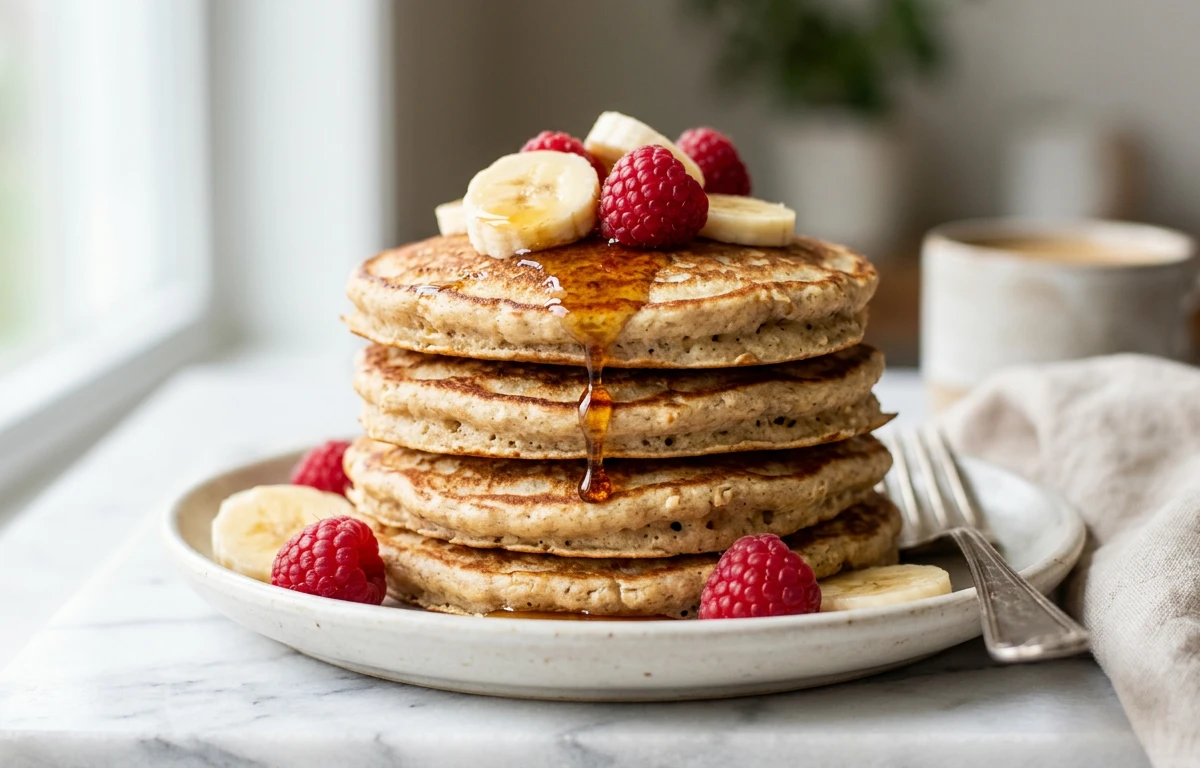 2-Minute Blender Oat Flour Pancakes