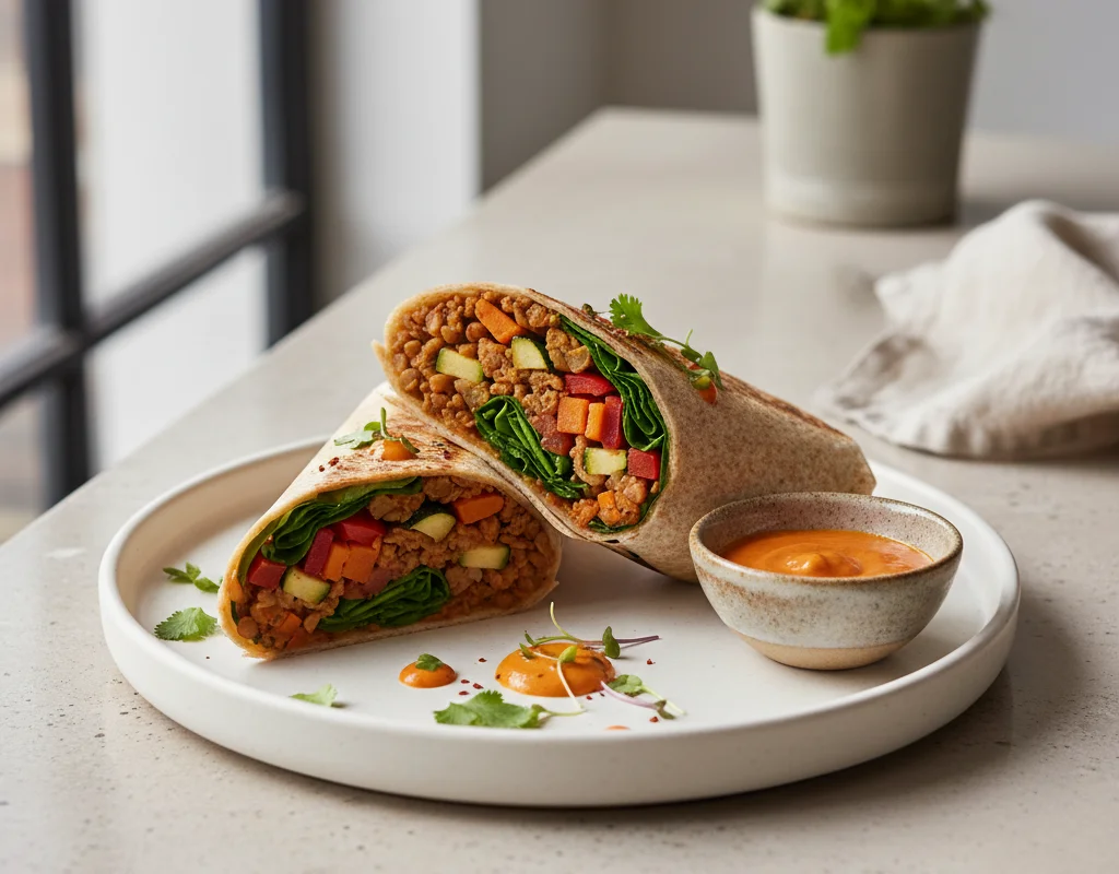 Spiced Lentil and Vegetable Wrap