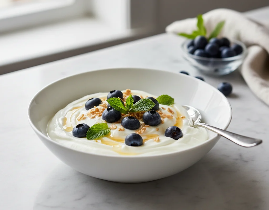 Greek Yogurt with Blueberries