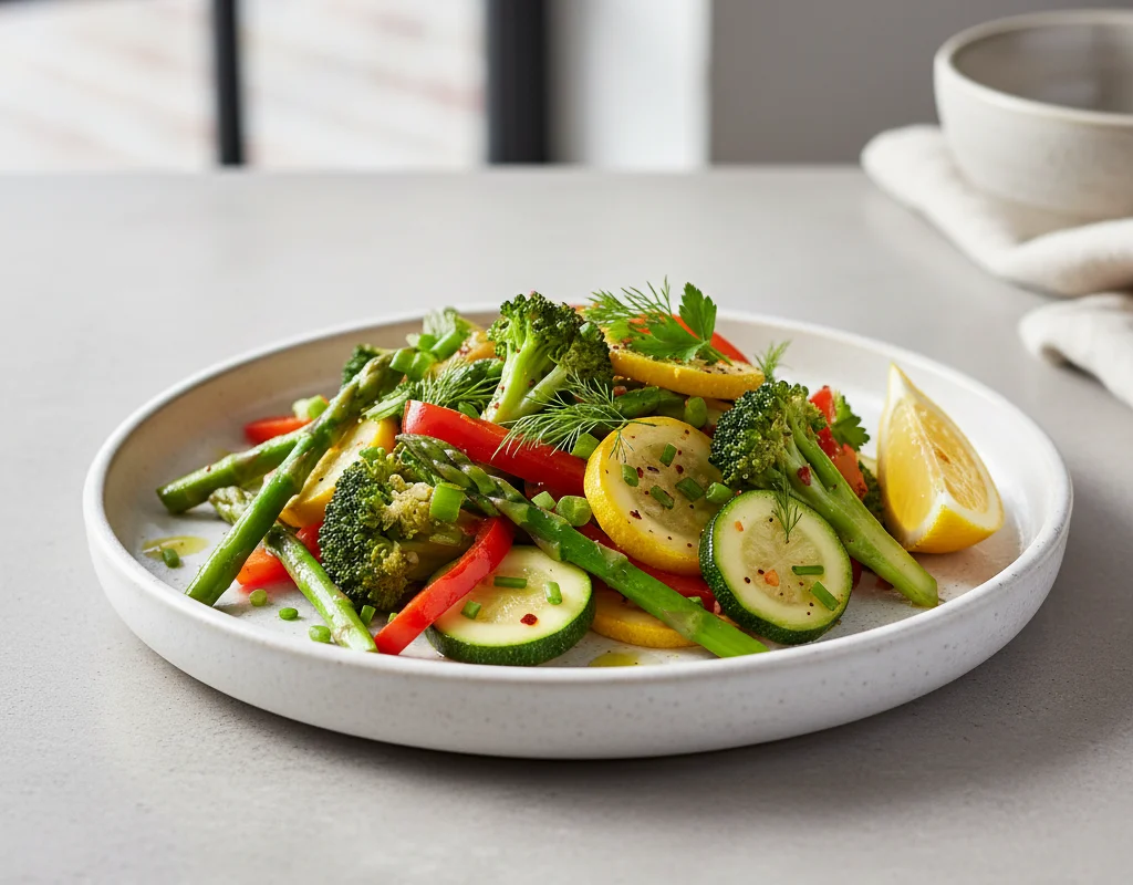 Low-Sodium Vegetable Herb Scramble