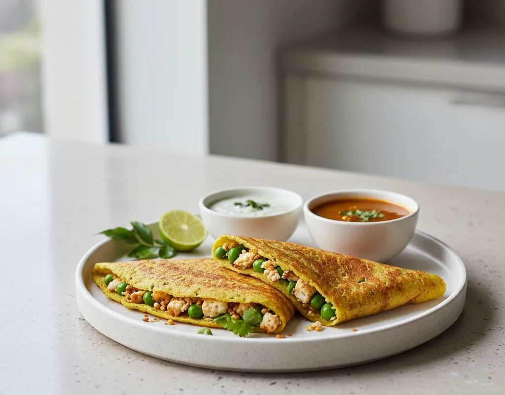 Moong Dal Paneer Dosa