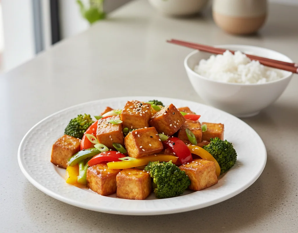 Tofu Stir-fry with Bell Peppers and Broccoli