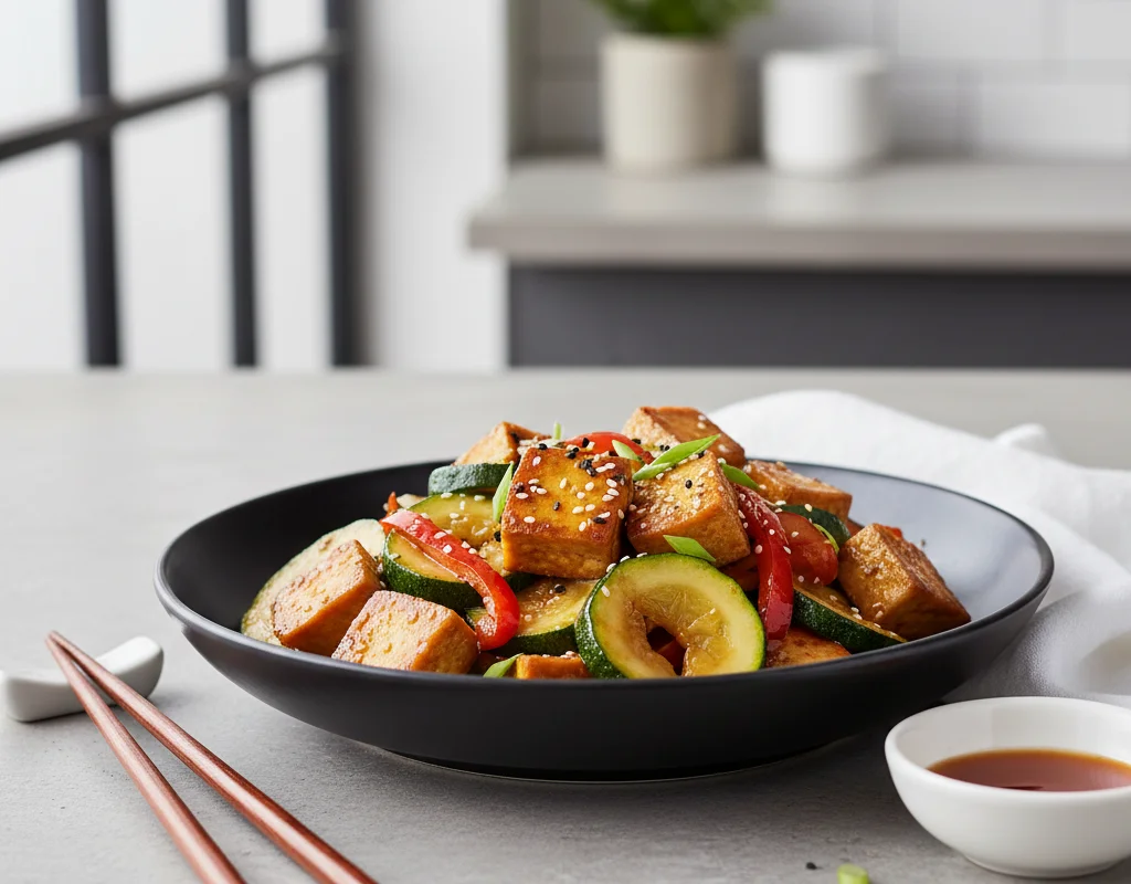Tofu and Zucchini Stir-fry