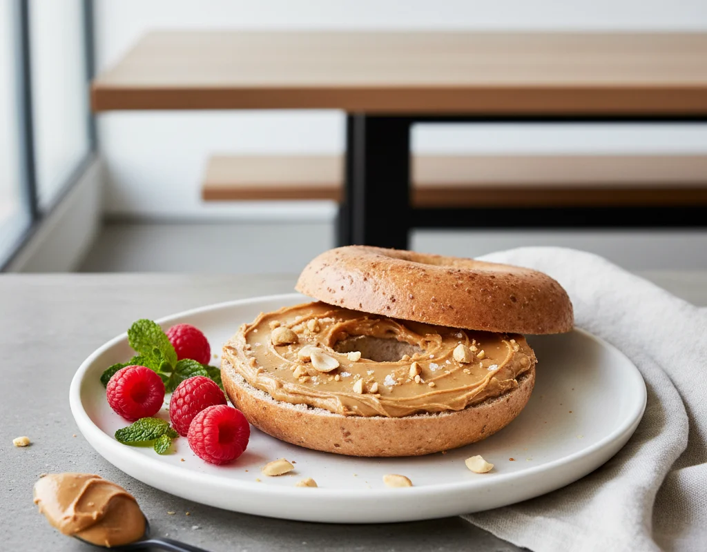 Whole Wheat Bagel with Peanut Butter