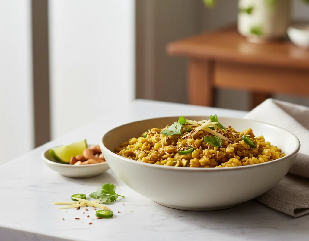Masala Oats With Moong Dal
