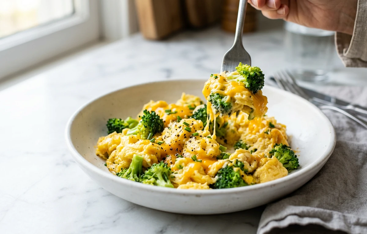 5-Minute Broccoli & Egg Scramble
