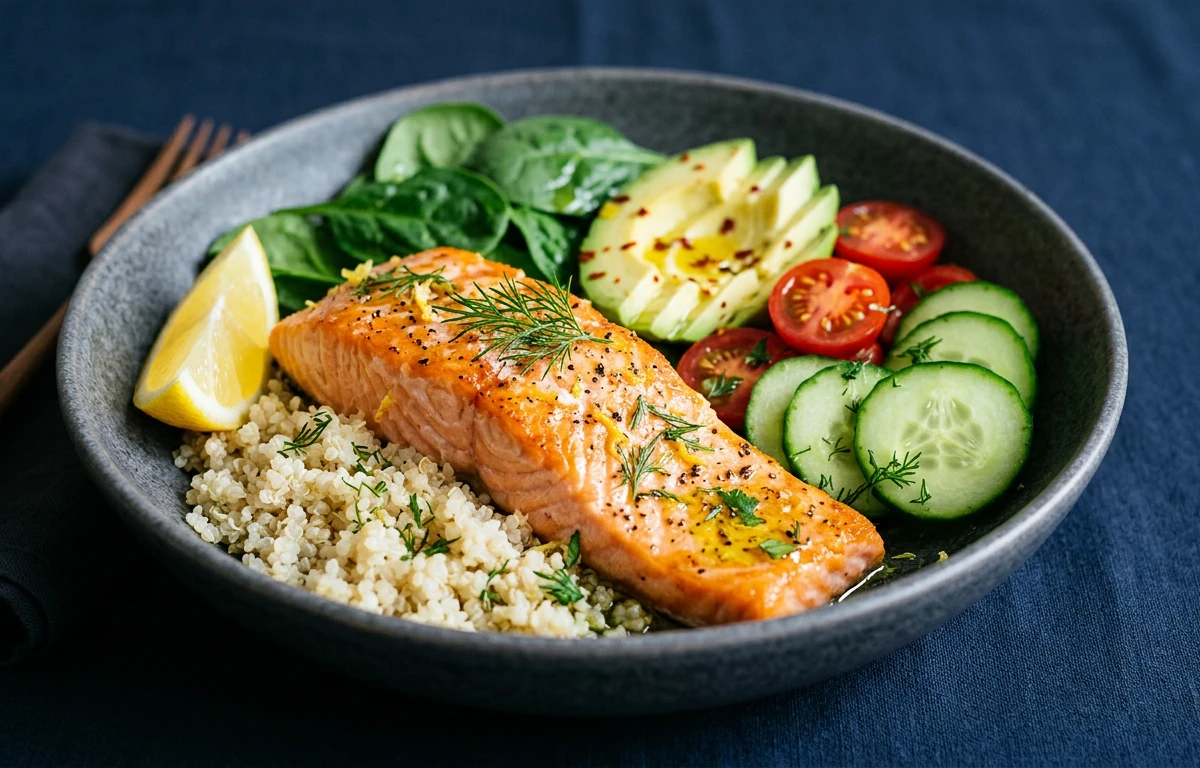 5-Minute Salmon & Quinoa Focus Bowl