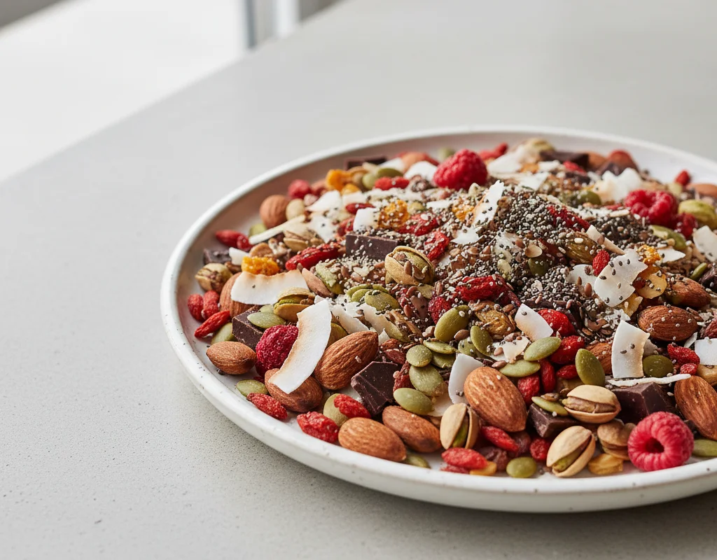 Cottage Cheese Bowl With Fruit And Almonds