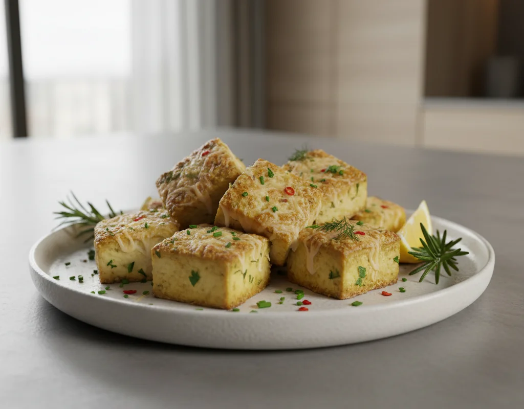 Herb and Cheese Baked Tofu