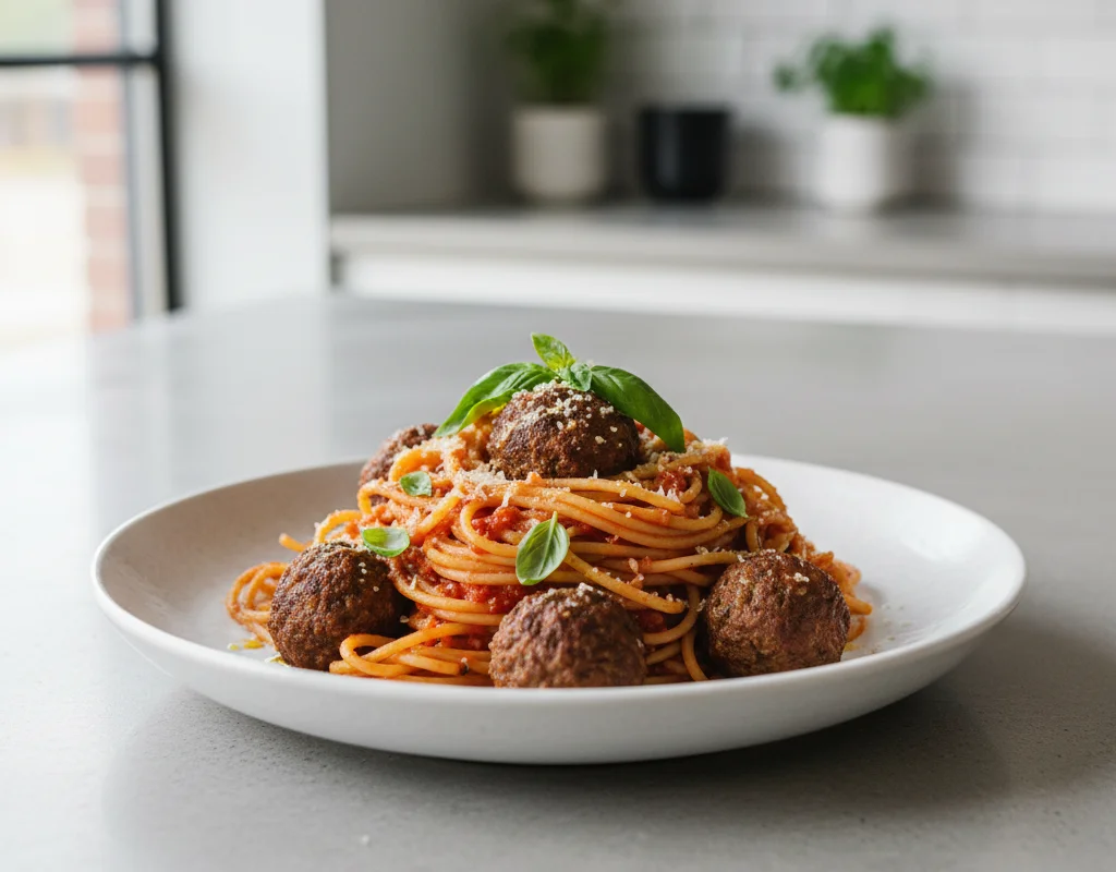 Lentil Meatballs with Whole Wheat Spaghetti