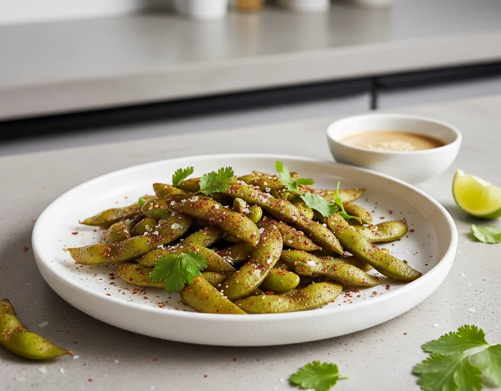 Vegan Roasted Spiced Edamame Snack