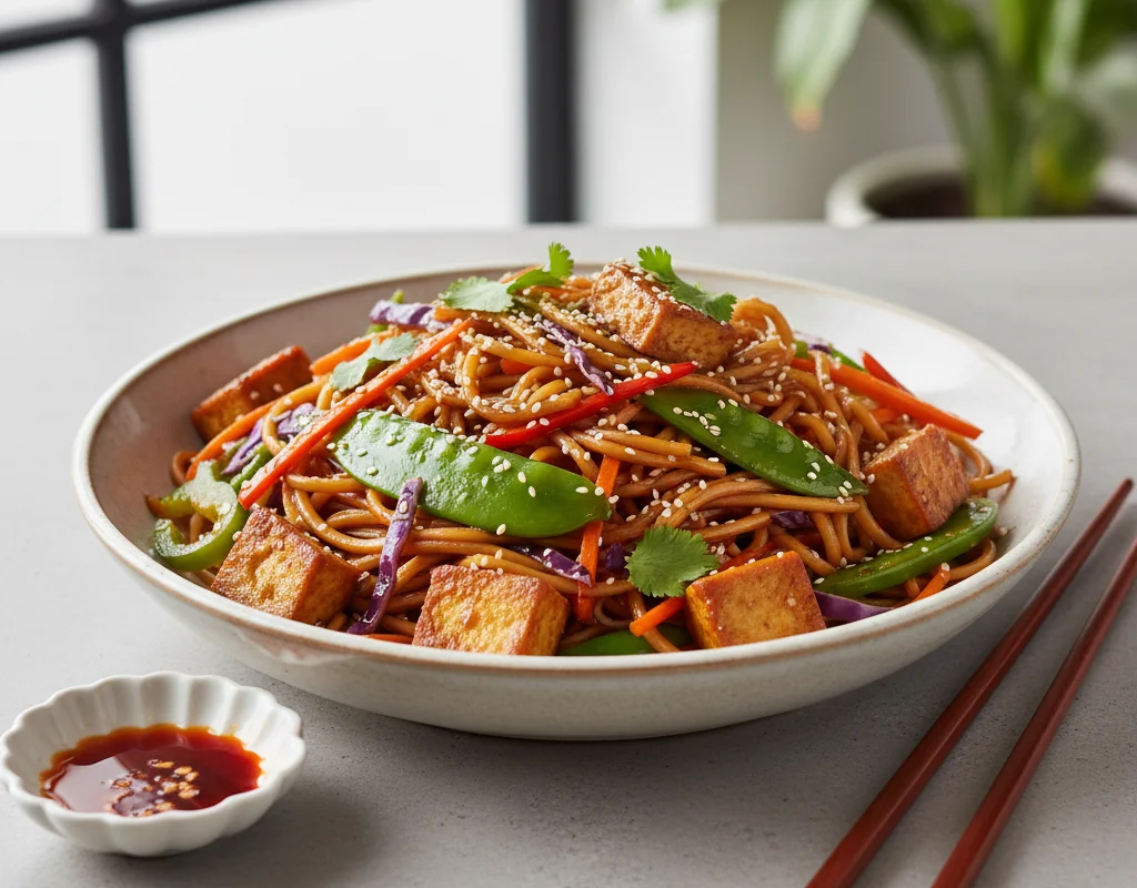 Tofu and Vegetable Stir-fry with Noodles