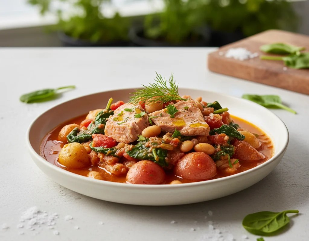 Tuna Spinach Stew