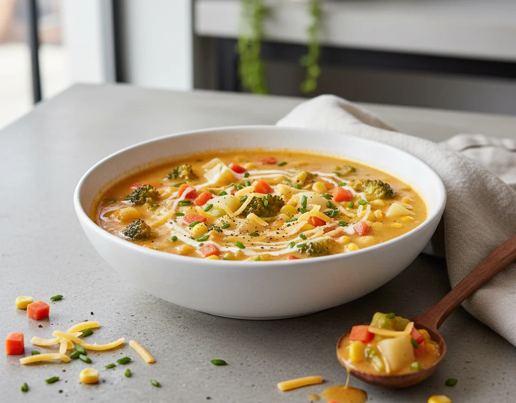 Cheesy Vegetable Soup