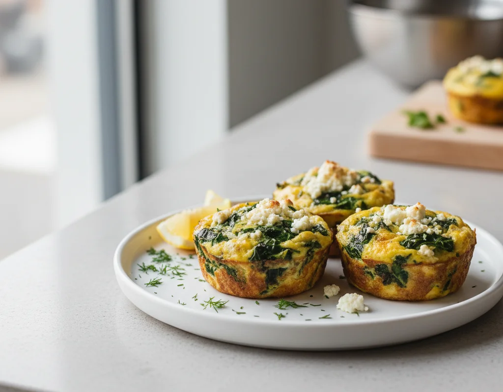 Spinach Feta Egg Muffins
