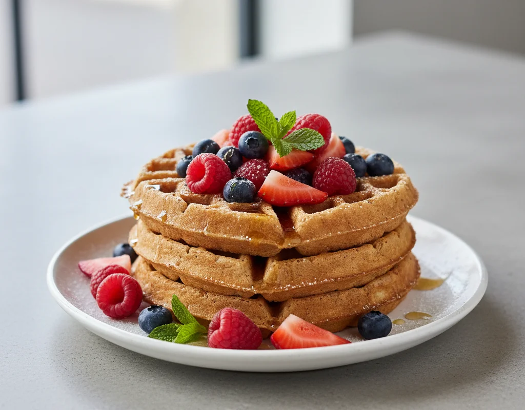 Whole Grain Waffles with Berries