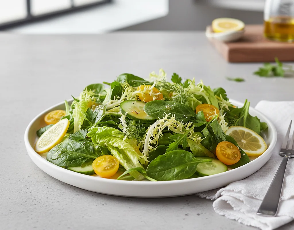 Simple Green Salad with Lemon Vinaigrette