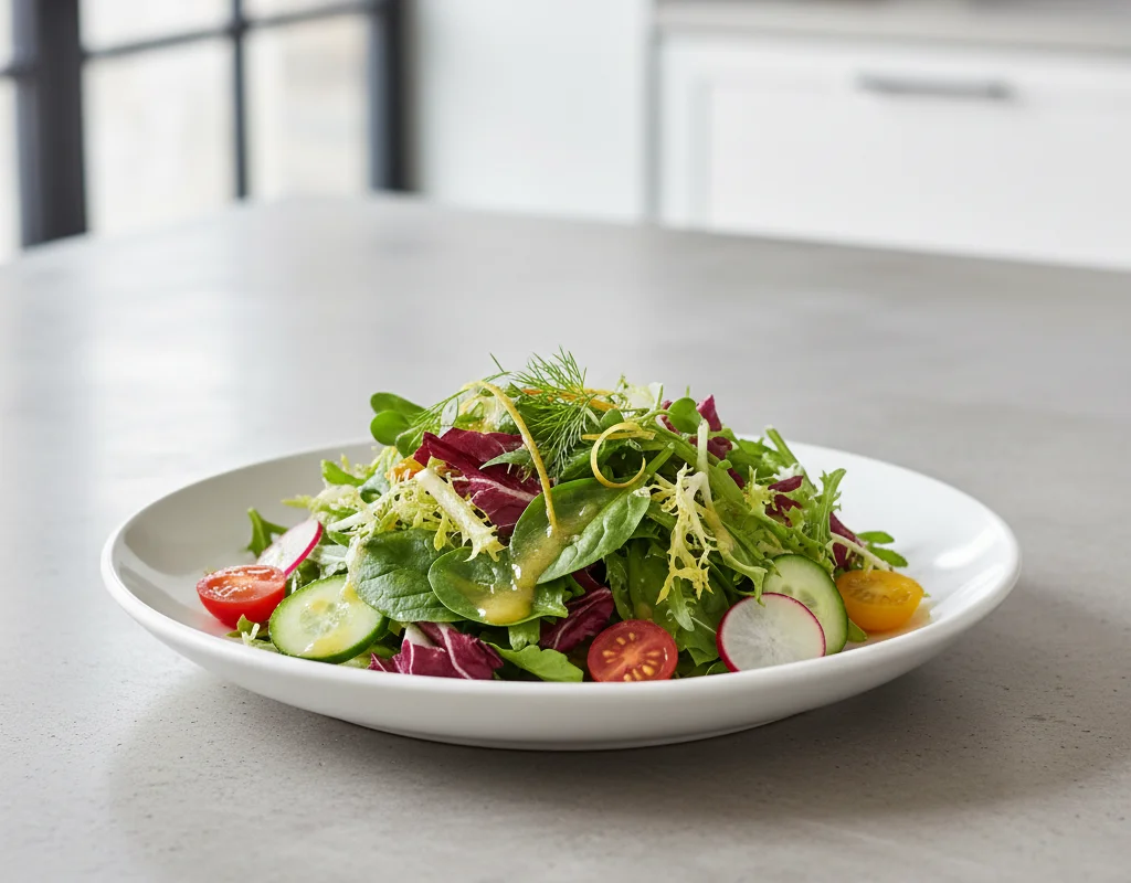 Mixed Green Salad with Lemon Vinaigrette
