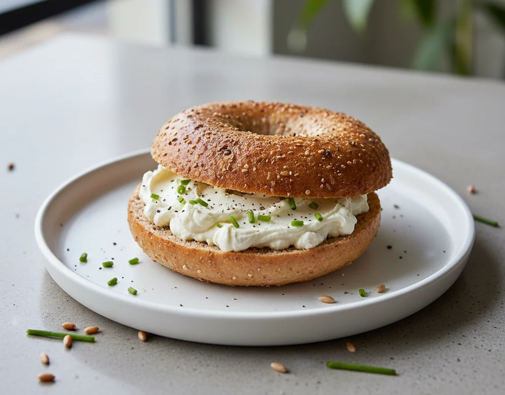 Whole Wheat Bagel with Light Cream Cheese