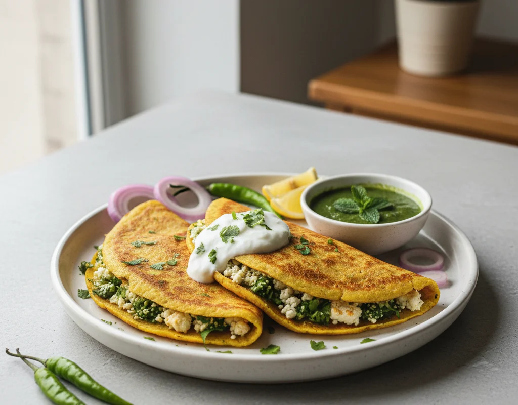 Paneer Stuffed Chilla