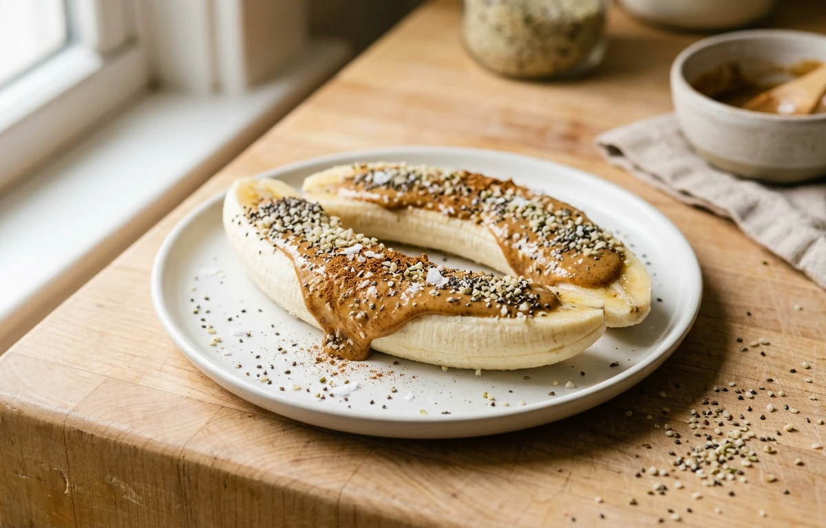 Almond Butter Banana Boats