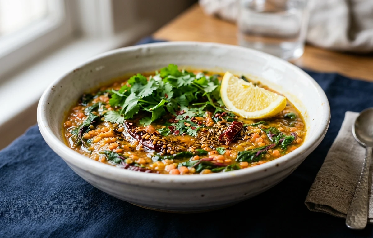 Amaranth and Red Lentil Dal