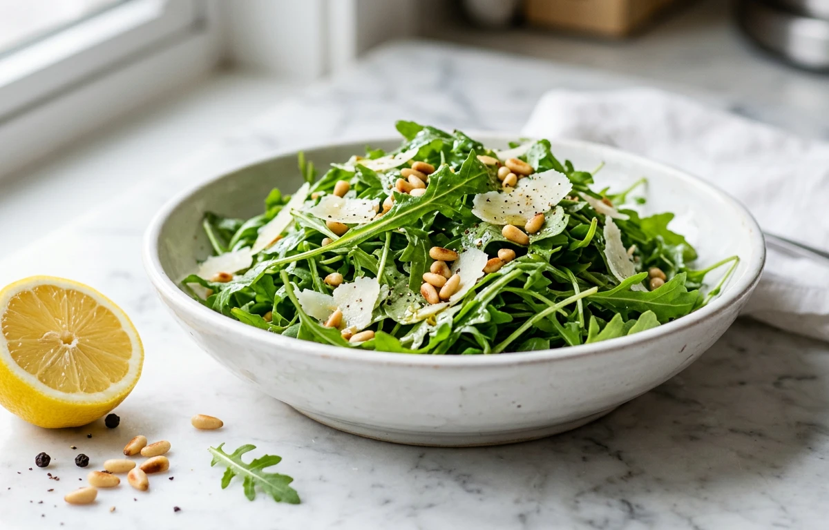 Arugula Salad with Lemon & Pine Nuts