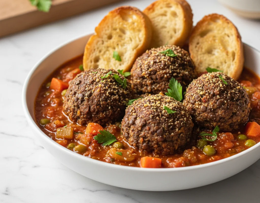 Lentil and Mushroom Veggie Meatballs