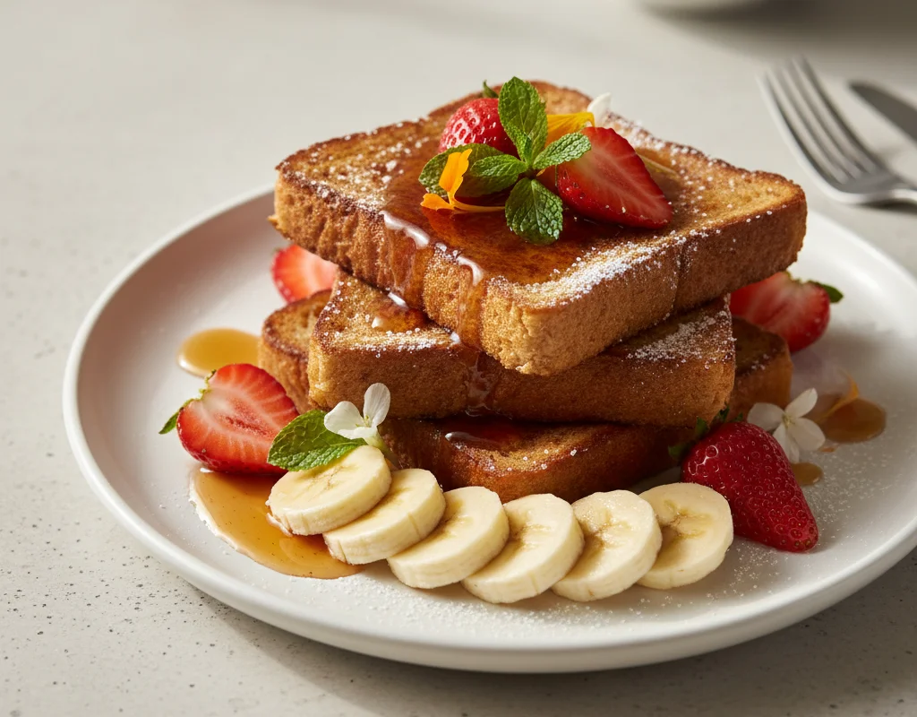 Whole Wheat French Toast with Strawberries and Banana