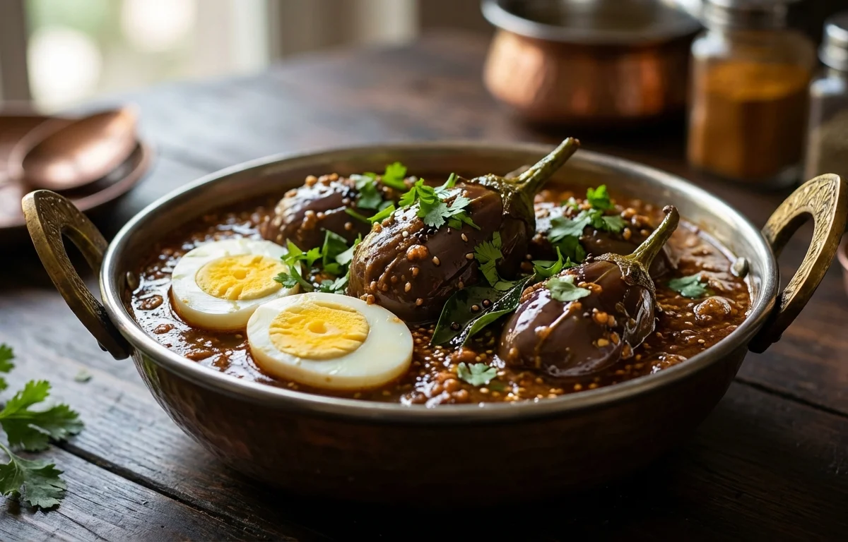 Bagara Baingan with Egg