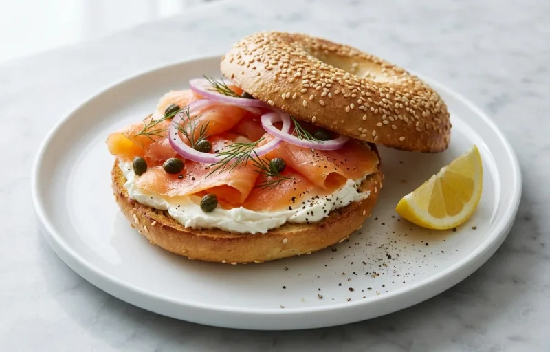 Bagel with Lox and Cream Cheese