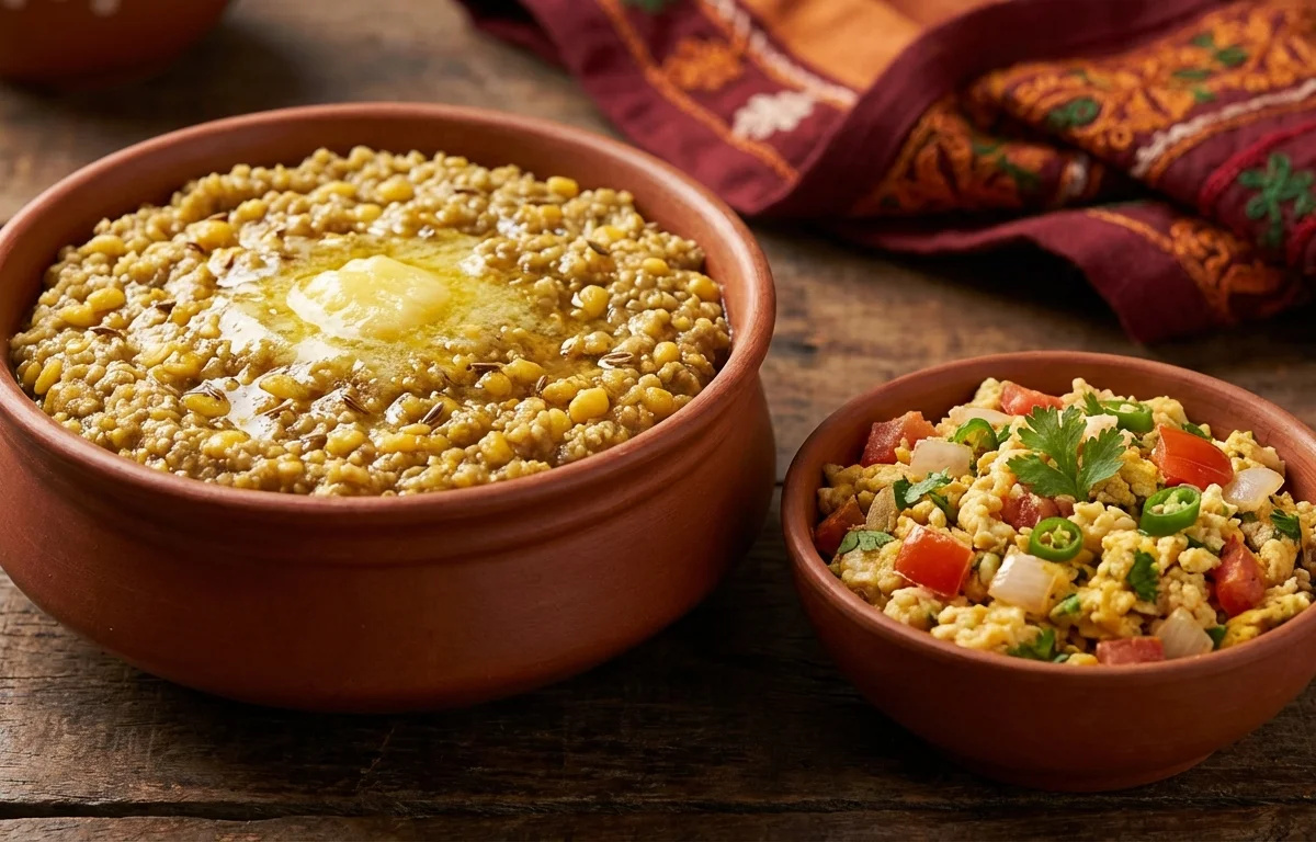 Bajra Khichdi with Anda Bhurji