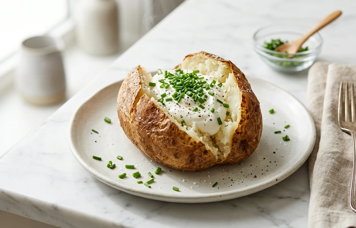 Baked Potato with Greek Yogurt & Chives