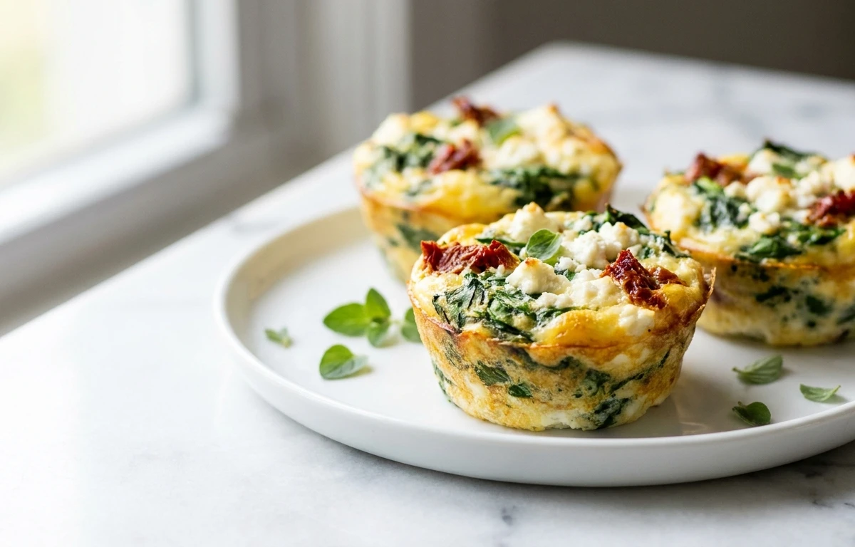 Baked Spinach and Feta Egg Cups