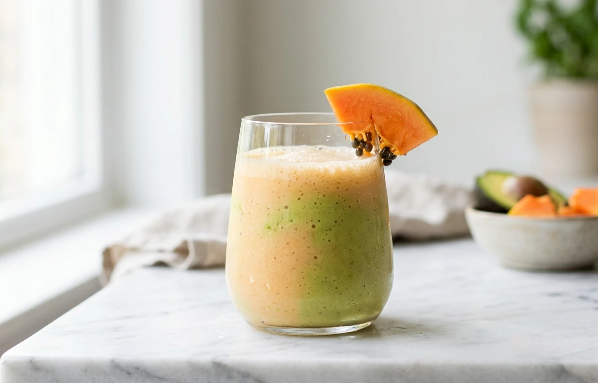 Balanced Papaya & Avocado Smoothie