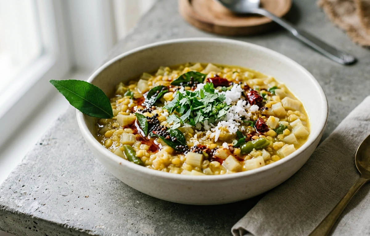 Banana Stem & Lentil Stew (Kootu)