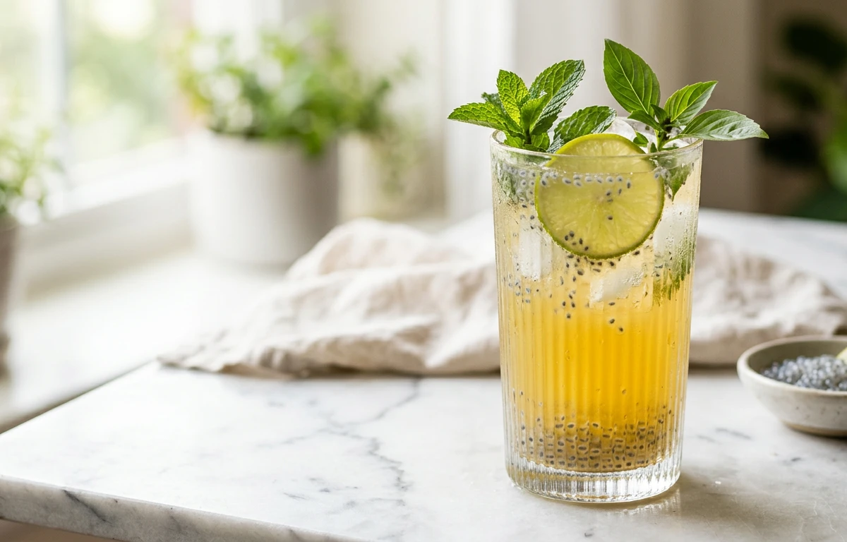 Basil Seed Lemonade (Sabja Sharbat)
