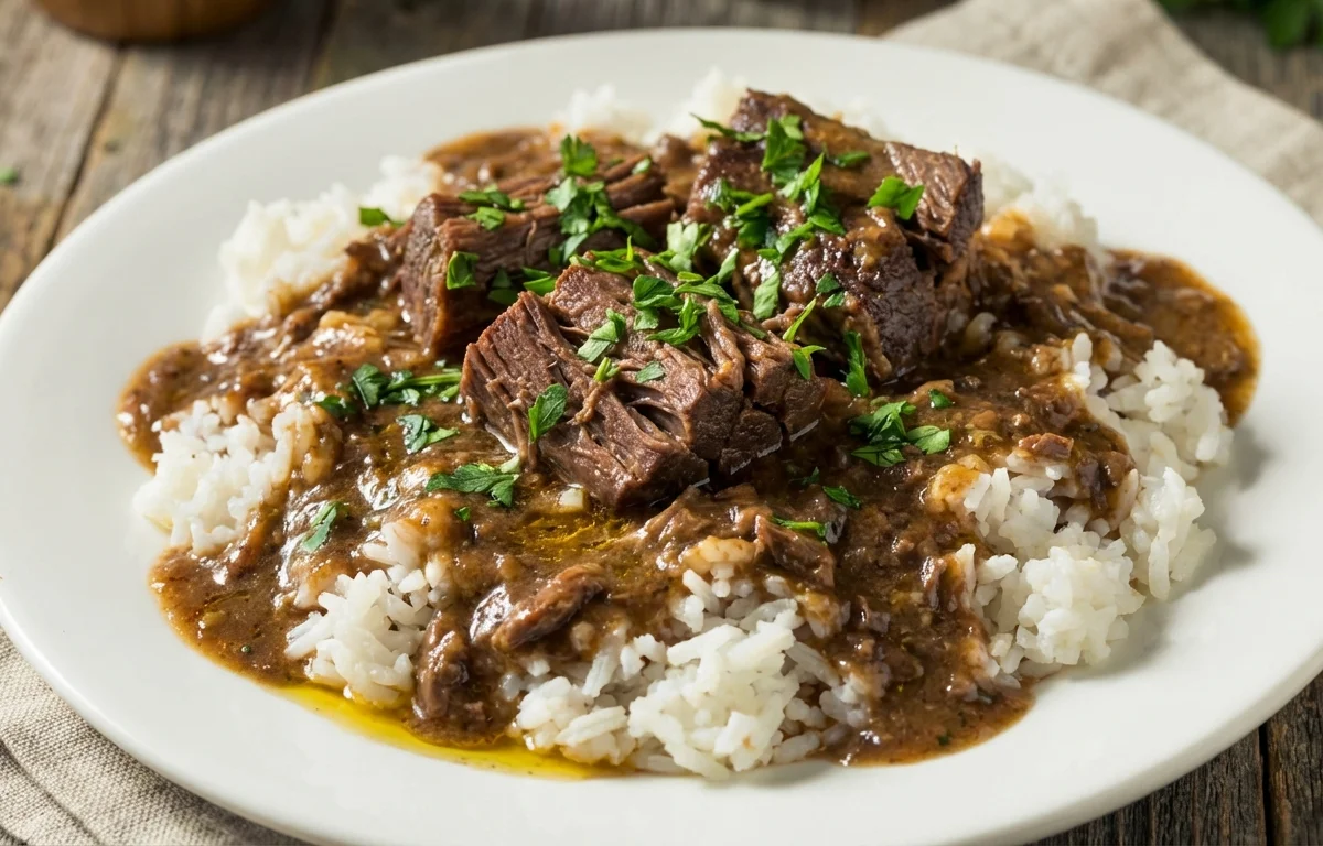 Beef Rice and Gravy