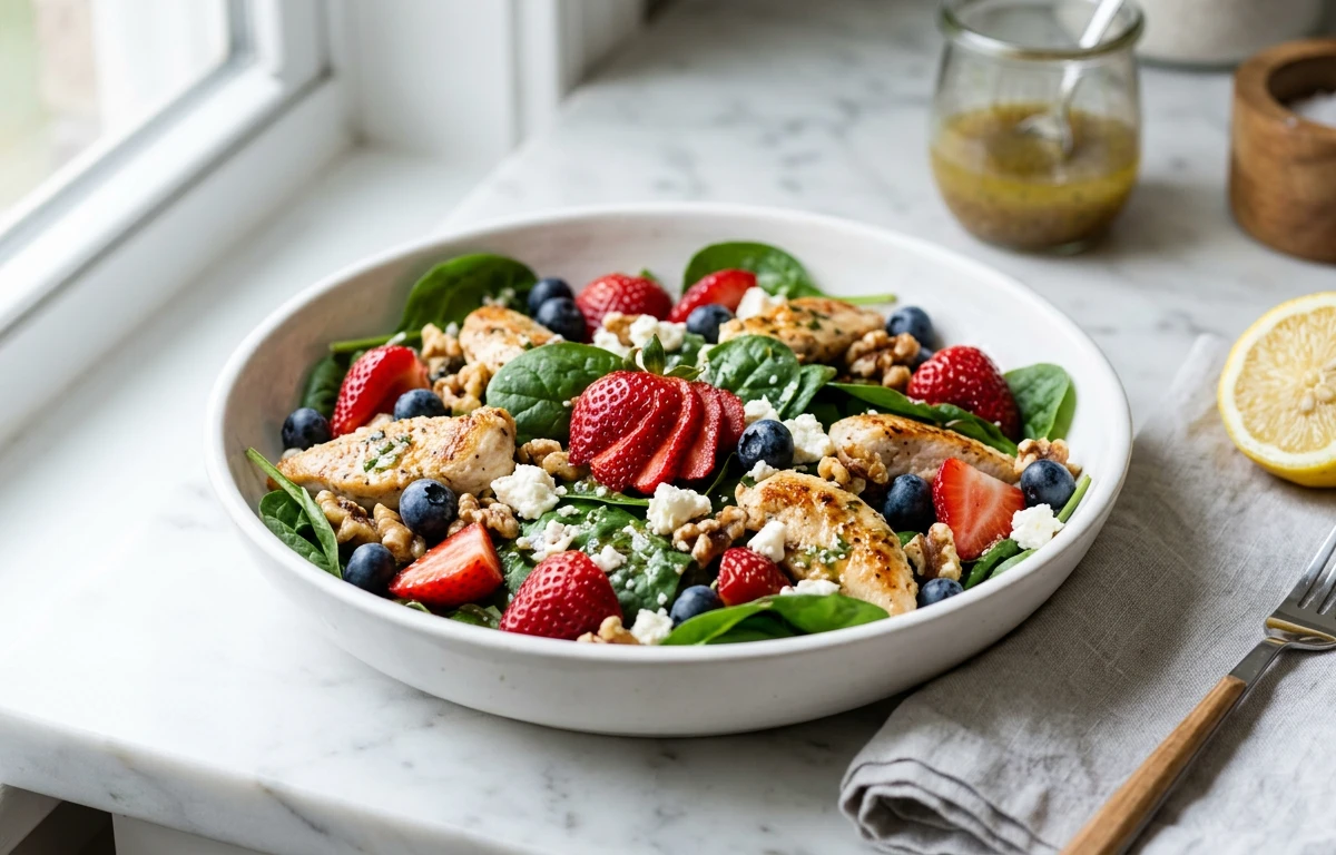 Berry & Walnut Spinach Salad