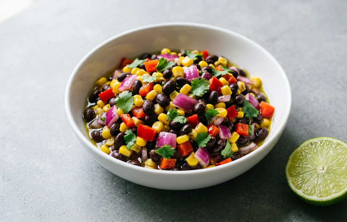 Black Bean, Corn & Red Onion Salsa